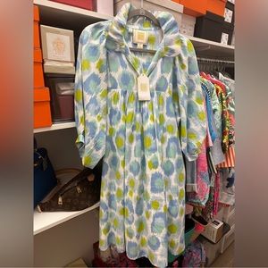 NWT Emily McCarthy Stella dress in cheetah ikat size match